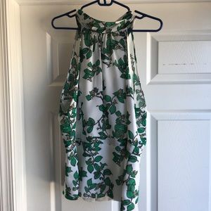 Silky Green Leaf and White Top